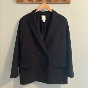H&M Oversized Blazer, Black, Size M